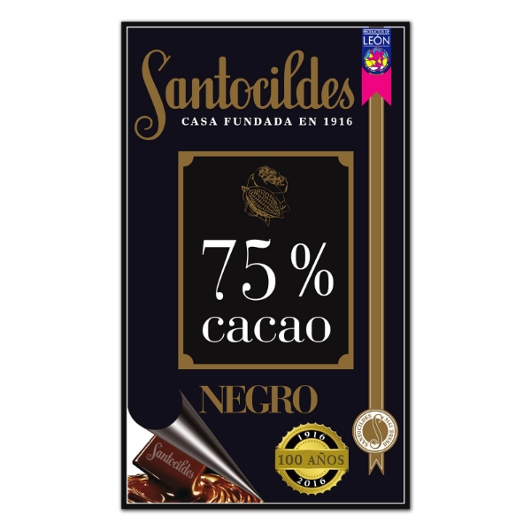 Chocolate Negro 75% Cacao 200 grs